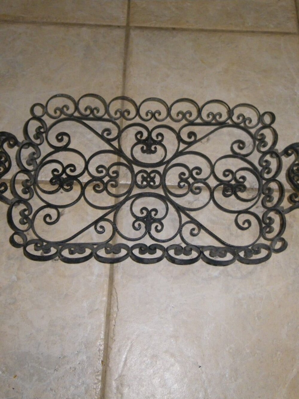 Vintage Large Ornate Metal Casserole Dish Cooling Serving Rack